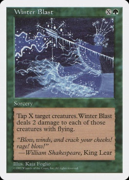 naokuroshop MTG [5ED][343][緑][U][JP][北風/Winter Blast] NM