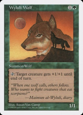 naokuroshop MTG [5ED][345][緑][R][JP][ワイルーリーの狼/Wyluli Wolf] NM