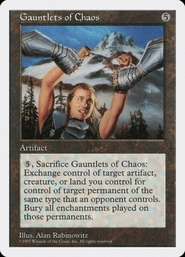 naokuroshop MTG [5ED][373][茶][R][EN][混沌の篭手/Gauntlets of Chaos] NM