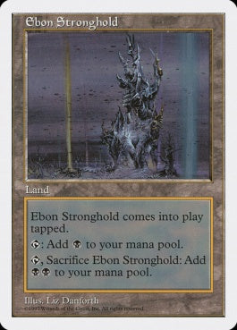 naokuroshop MTG [5ED][416][土地][U][JP][漆黒の要塞/Ebon Stronghold] NM