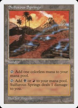 naokuroshop MTG [5ED][424][土地][R][EN][硫黄泉/Sulfurous Springs] NM