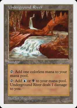 naokuroshop MTG [5ED][426][土地][R][JP][地底の大河/Underground River] NM