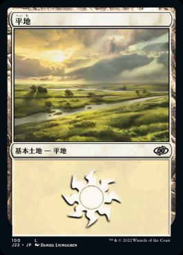 naokuroshop MTG [J22][100][土地][C][JP][平地/Plains] NM