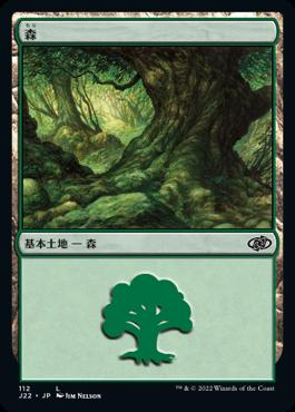 naokuroshop MTG [J22][112][土地][C][JP][森/Forest] NM