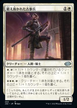 naokuroshop MTG [J22][254][白][U][JP][鍛え抜かれた古参兵/Tempered Veteran] NM