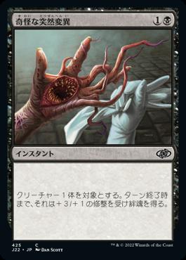 naokuroshop MTG [J22][425][黒][C][JP][奇怪な突然変異/Grotesque Mutation] NM