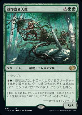 naokuroshop MTG [J22][643][緑][R][JP][忍び寄る大蔦/Creeperhulk] NM