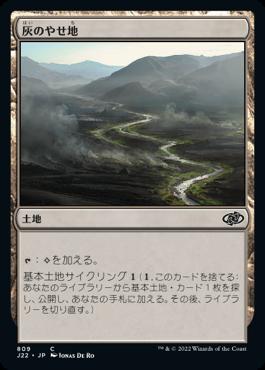 naokuroshop MTG [J22][809][土地][C][JP][灰のやせ地/Ash Barrens] NM