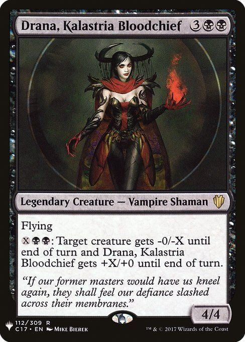 naokuroshop MTG [MB1-C17][112][黒][R][EN][カラストリアの血の長、ドラーナ/Drana, Kalastria Bloodchief] NM