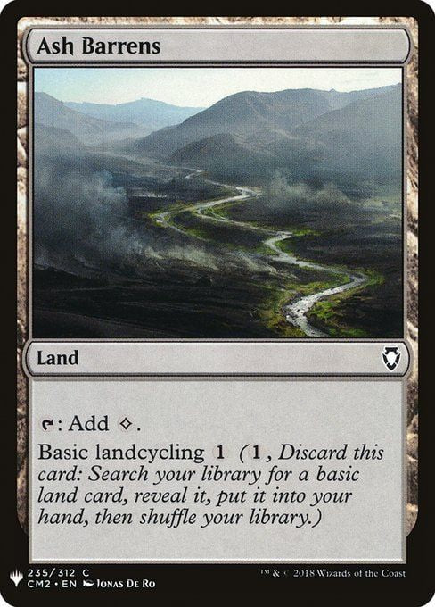 naokuroshop MTG [MB1-CM2][235][土][C][EN][灰のやせ地/Ash Barrens] NM