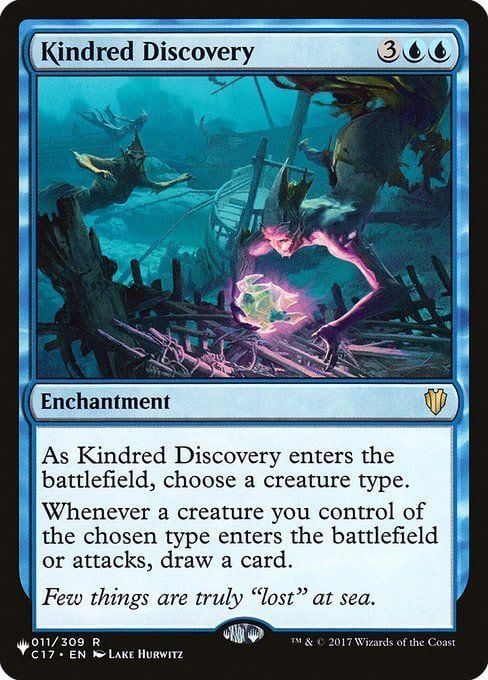 naokuroshop MTG [TheList-C17][011][青][R][EN][同族の発見/Kindred Discovery] NM