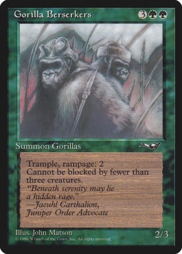 naokuroshop MTG [ALL][093b][緑][C][EN][Gorilla Berserkers] NM