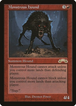 naokuroshop MTG [EXO][089][赤][R][JP][巨怪なる猟犬/Monstrous Hound] NM