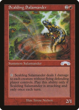 naokuroshop MTG [EXO][100][赤][U][JP][煮沸するサラマンダー/Scalding Salamander] NM