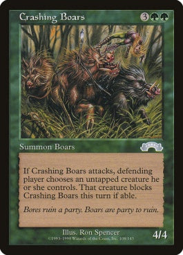 naokuroshop MTG [EXO][108][緑][U][JP][突っ走る猪/Crashing Boars] NM