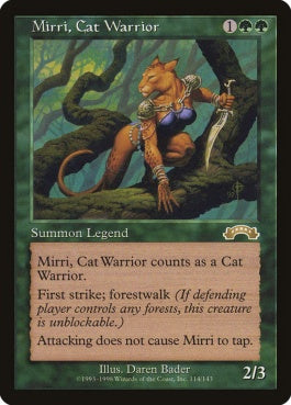 naokuroshop MTG [EXO][114][緑][R][JP][猫族の戦士ミリー/Mirri, Cat Warrior] NM