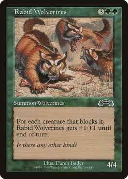 naokuroshop MTG [EXO][119][緑][C][JP][狂暴クズリ/Rabid Wolverines] NM