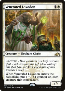 naokuroshop MTG [GRN][030][白][R][EN][敬慕されるロクソドン/Venerated Loxodon] NM