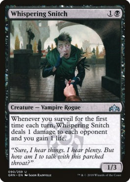 naokuroshop MTG [GRN][090][黒][U][EN][囁く情報屋/Whispering Snitch] NM