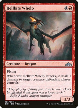 naokuroshop MTG [GRN][106][赤][U][EN][ヘルカイトの仔/Hellkite Whelp] NM