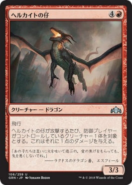 naokuroshop MTG [GRN][106][赤][U][JP][ヘルカイトの仔/Hellkite Whelp] NM