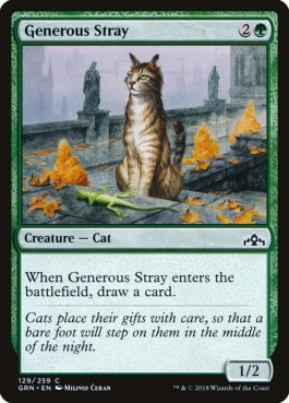 naokuroshop MTG [GRN][129][緑][C][EN][気前のいい野良猫/Generous Stray] NM