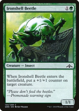 naokuroshop MTG [GRN][134][緑][C][EN][鋼胴の甲虫/Ironshell Beetle] NM