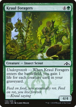 naokuroshop MTG [GRN][135][緑][C][EN][クロールの食料隊/Kraul Foragers] NM