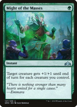 naokuroshop MTG [GRN][137][緑][U][EN][大群の力/Might of the Masses] NM