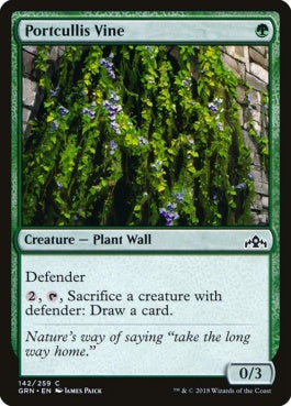 naokuroshop MTG [GRN][142][緑][C][EN][落とし格子の蔦/Portcullis Vine] NM