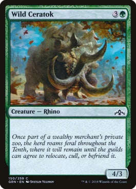 naokuroshop MTG [GRN][150][緑][C][EN][野生の角獣/Wild Ceratok] NM