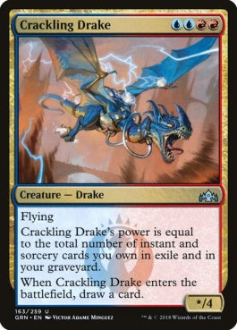 naokuroshop MTG [GRN][163][多][U][EN][弾けるドレイク/Crackling Drake] NM