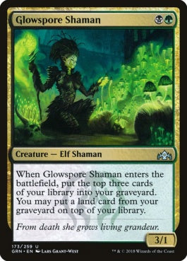 naokuroshop MTG [GRN][173][多][U][EN][光胞子のシャーマン/Glowspore Shaman] NM