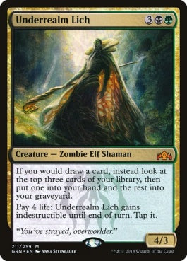 naokuroshop MTG [GRN][211][多][M][EN][地底王国のリッチ/Underrealm Lich] NM