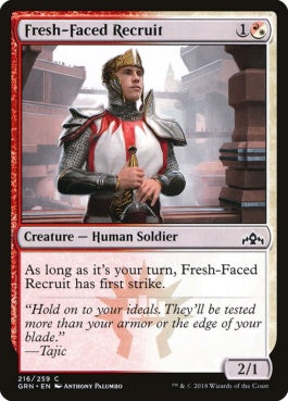 naokuroshop MTG [GRN][216][多][C][EN][初々しい補充兵/Fresh-Faced Recruit] NM