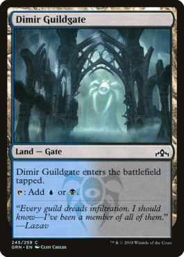 naokuroshop MTG [GRN][245][土地][C][EN][ディミーアのギルド門/Dimir Guildgate] NM