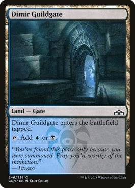 naokuroshop MTG [GRN][246][土地][C][EN][ディミーアのギルド門/Dimir Guildgate] NM