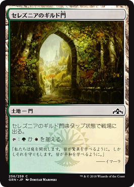 naokuroshop MTG [GRN][256][土地][C][JP][セレズニアのギルド門/Selesnya Guildgate] NM