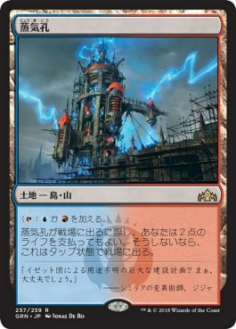 naokuroshop MTG [GRN][257][土地][R][JP][蒸気孔/Steam Vents] NM