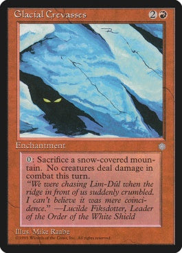 naokuroshop MTG [ICE][187][赤][R][EN][Glacial Crevasses] NM