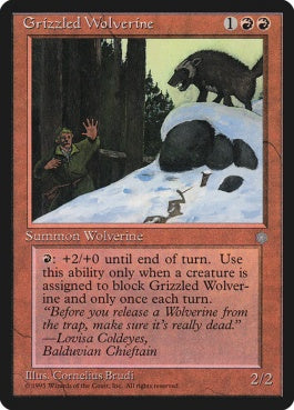 naokuroshop MTG [ICE][192][赤][C][EN][Grizzled Wolverine] NM