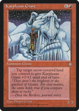 naokuroshop MTG [ICE][196][赤][U][EN][Karplusan Giant] NM