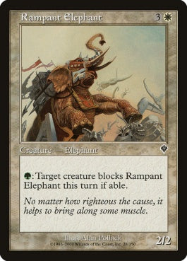 naokuroshop MTG [INV][028][白][C][JP][荒ぶる象/Rampant Elephant] NM