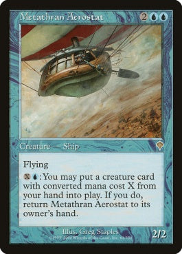 naokuroshop MTG [INV][061][青][R][EN][メタスランの軽飛行船/Metathran Aerostat] NM