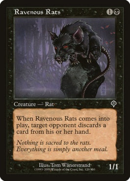 naokuroshop MTG [INV][120][黒][C][JP][貪欲なるネズミ/Ravenous Rats] NM