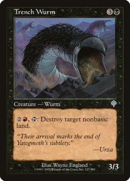 naokuroshop MTG [INV][127][黒][U][JP][塹壕のワーム/Trench Wurm] NM