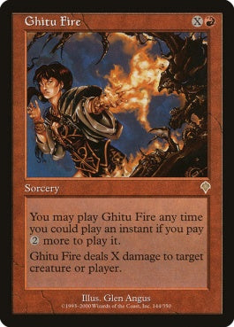 naokuroshop MTG [INV][144][赤][R][JP][ギトゥの火/Ghitu Fire] NM