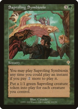 naokuroshop MTG [INV][209][緑][R][JP][菌獣の共生/Saproling Symbiosis] NM