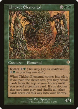 naokuroshop MTG [INV][214][緑][R][JP][茂みの精霊/Thicket Elemental] NM