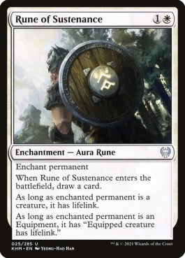 naokuroshop MTG [KHM][025][白][U][EN][持続のルーン/Rune of Sustenance] NM